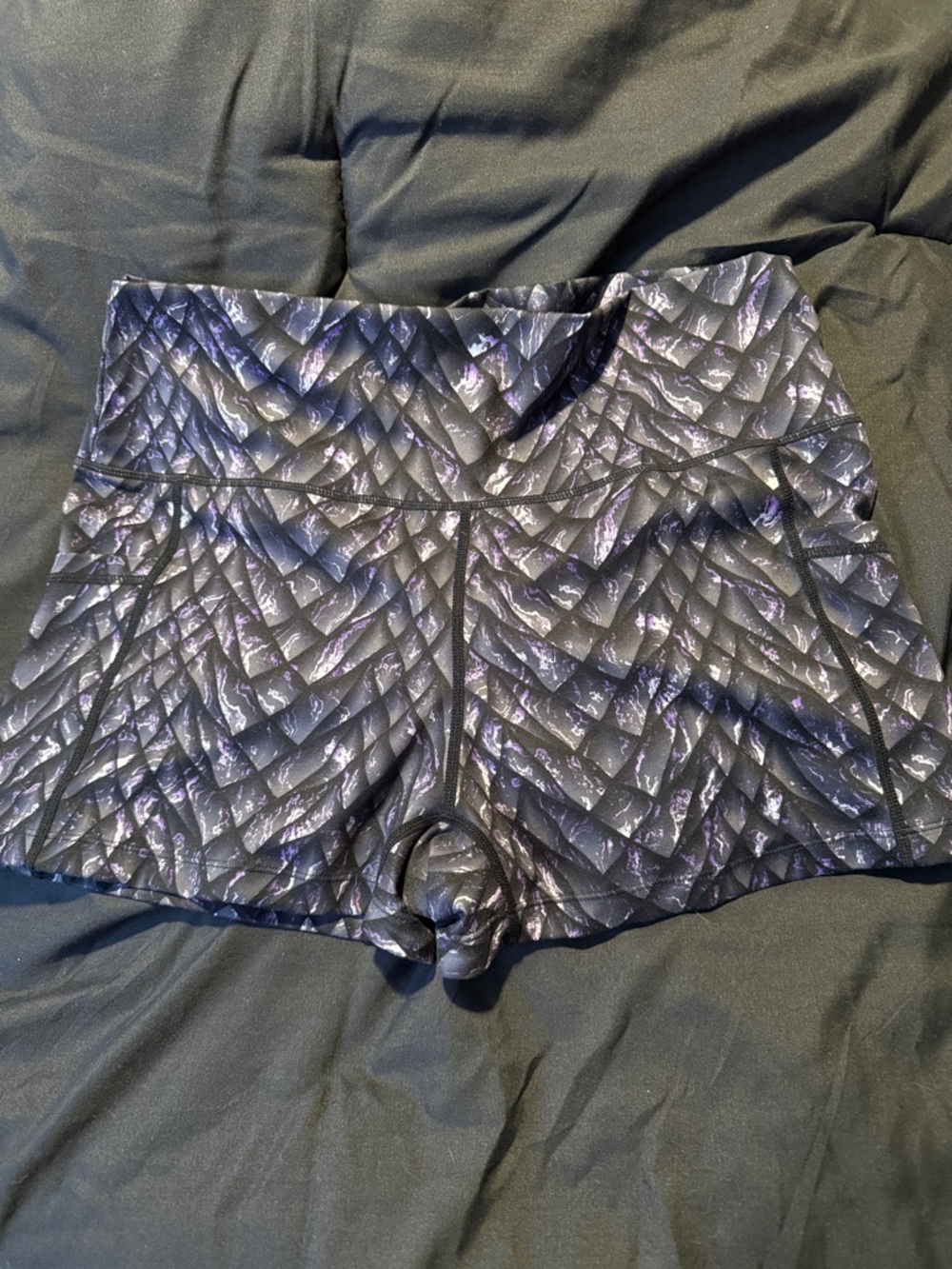 Constantly Varied Gear DrScales High-Waist Bike Shorts in Black and Purple